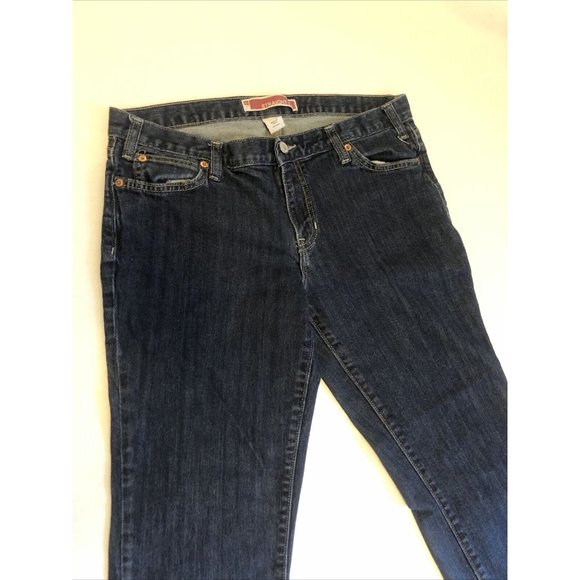 GAP Denim Women's Classic Straight Stretch Jeans Medium Blue Wash Sz 12    34x30 - Picture 2 of 4